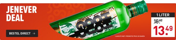 jenever deal: 1 liter hooghoudt jenever van &euro;16,99 nu voor slechts &euro;13,49